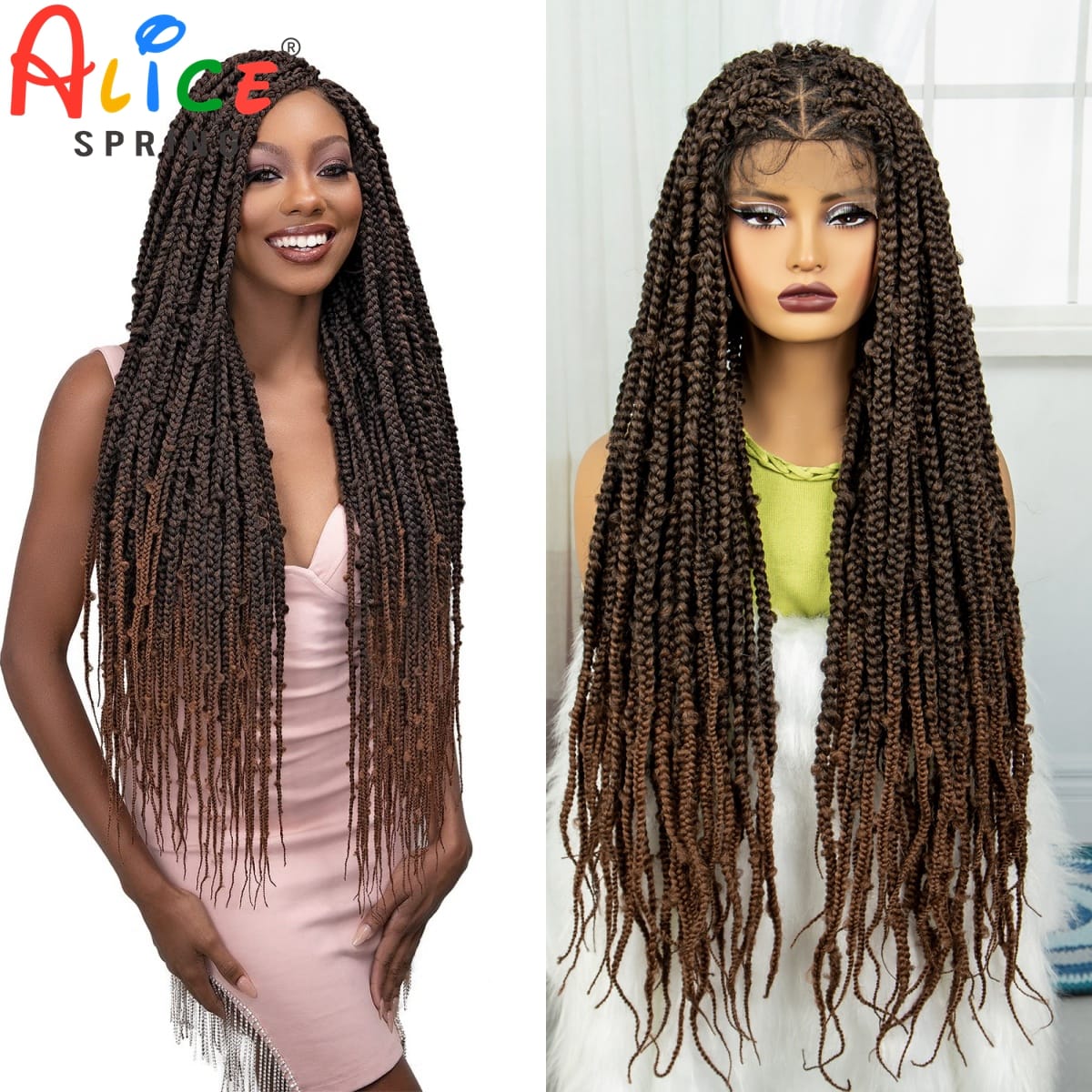 Synthetic Butterfly Braided Wigs Full Lace Braided Wig for Black Women Knotless Box Lace Braiding Hair Wigs Crochet Braids Wigs