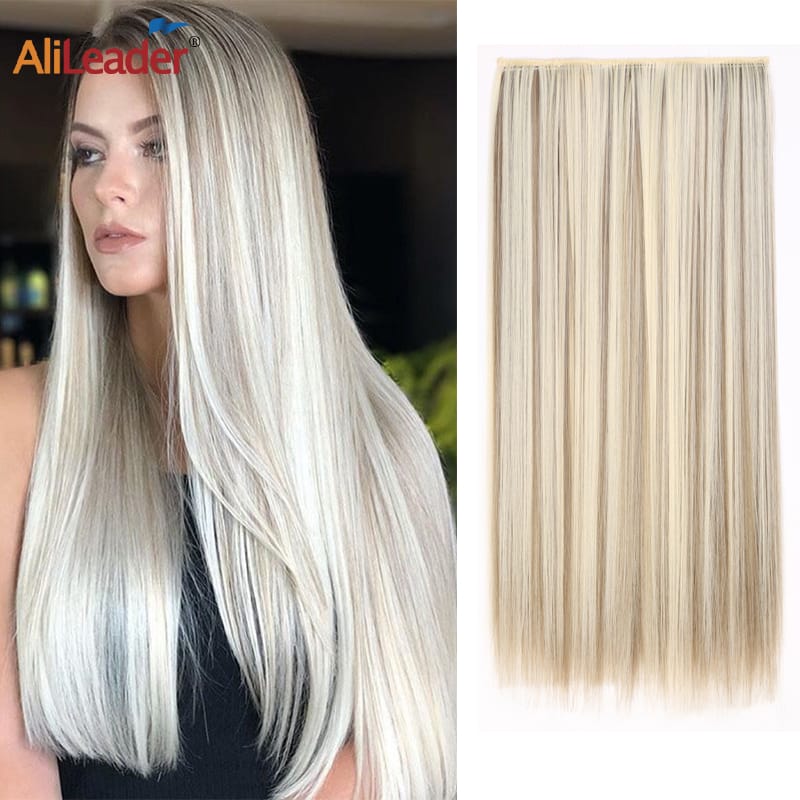 Alileader Synthetic Clip In Hair Extension Brown Synthetic Clip In Hair Extension For Women Soft 5Clip In Hair Extension