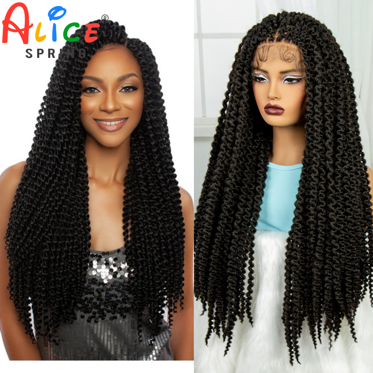 Synthetic Lace Front Braided Wigs for Black Women Knotless Natural Caribbean Crochet Lace Braiding Hair Wigs with Baby Hair