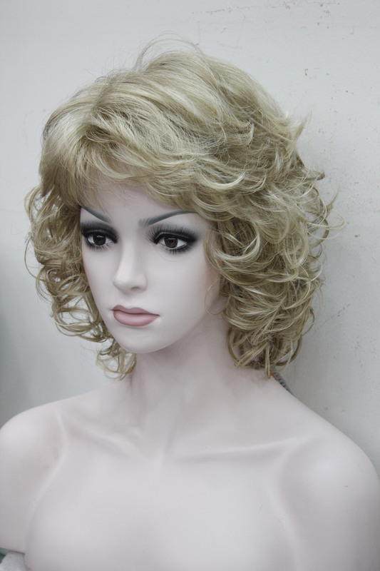 Ladies Wig Blonde Brown Curly Natural Hair Wig Women's Wigs
