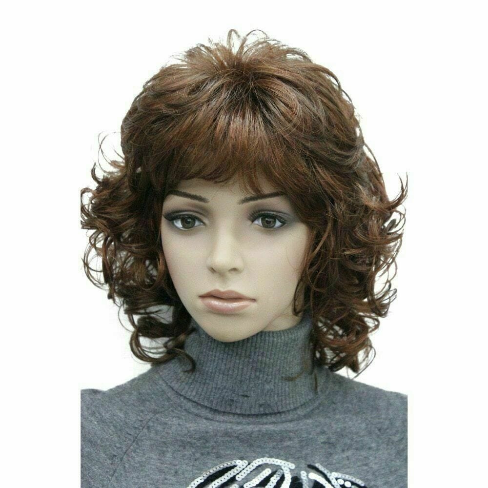 Women's Synthetic Wigs Natural Curly Wig Medium Black/Blonde Hairpiece Hair Wig