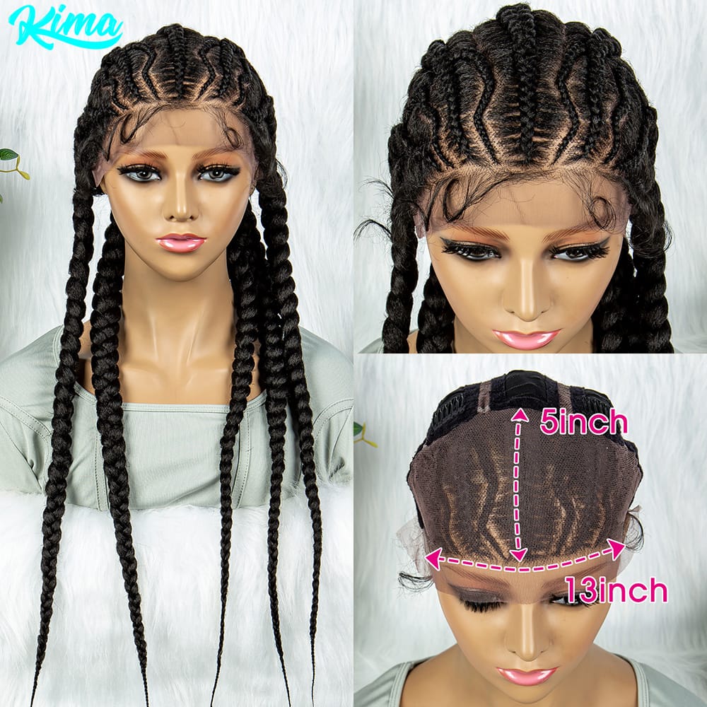 New Arrival Synthetic Lace Front Wigs Braided Wigs 13x5 Transparent Lace Front Braids Wig With Baby Hair for Black Women