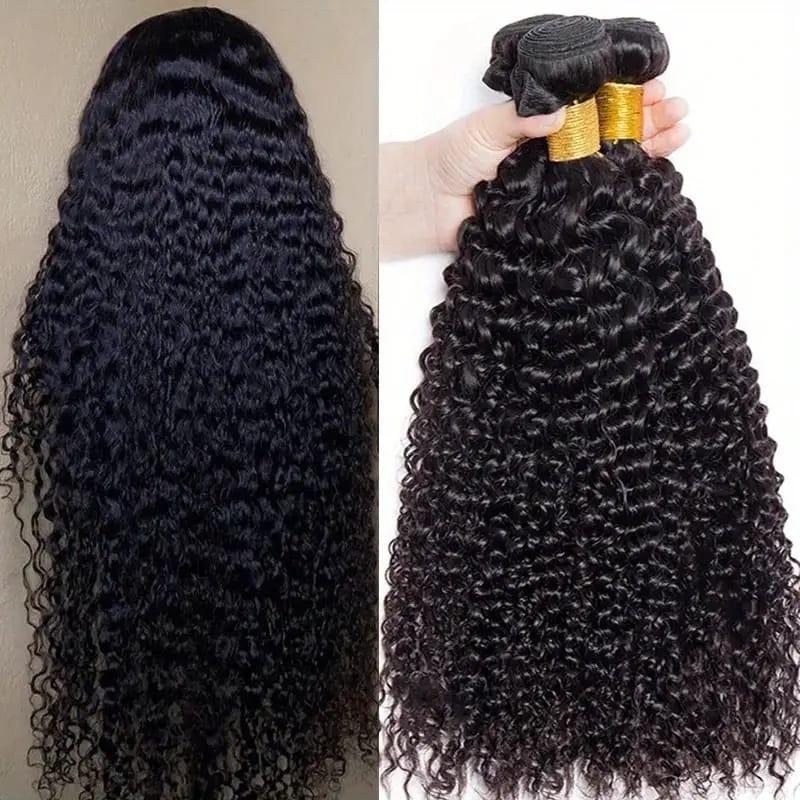 Rebecca Indian Kinky Curly Bundles Hair Natural Black Bundle Hair Extension 100% Natural Remy Human Hair Can Buy 3 Or 4 Bundles
