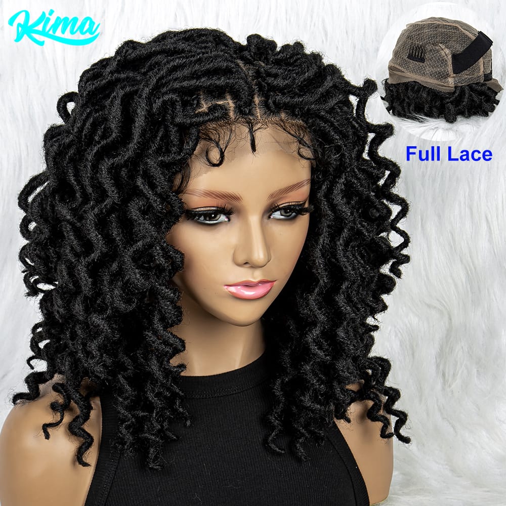 New Arrival Braided Wigs Synthetic Full Lace Wig For Black Women Wig Braid Braiding Hair Knotless Box Short Braids Wigs