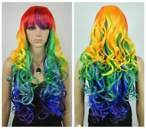 Ladies Wig Long Curly Multi-colour Women's Wig Hair Cosplay Party Wigs