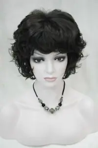Short Curly Women Wig Ladies Daily Hair Wig Black Brown Cosplay Wigs