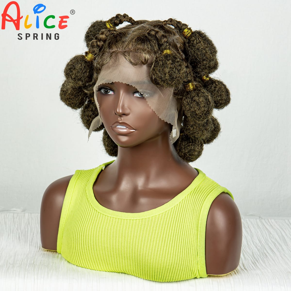 Handmade Bantu Braided Wigs SyntheFull Lace Light Brown Braids Wigs With Baby Hair For Black Women Afrian Braiding Hair Wigs