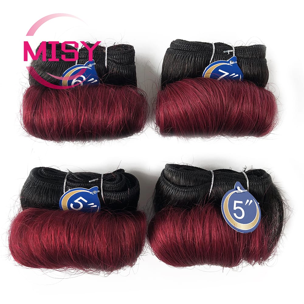 4pc/lot Cheap Human Hair Bundles Brazilian Hair Curly Bundles 100% Human Hair Weave 1B 99J 30 27 Hair Extensions for Black Women