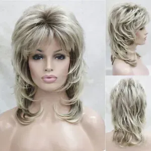 Charm Ladies Wig Medium Length Natural Hair Wig Girl Daily Party Hair Full Wig