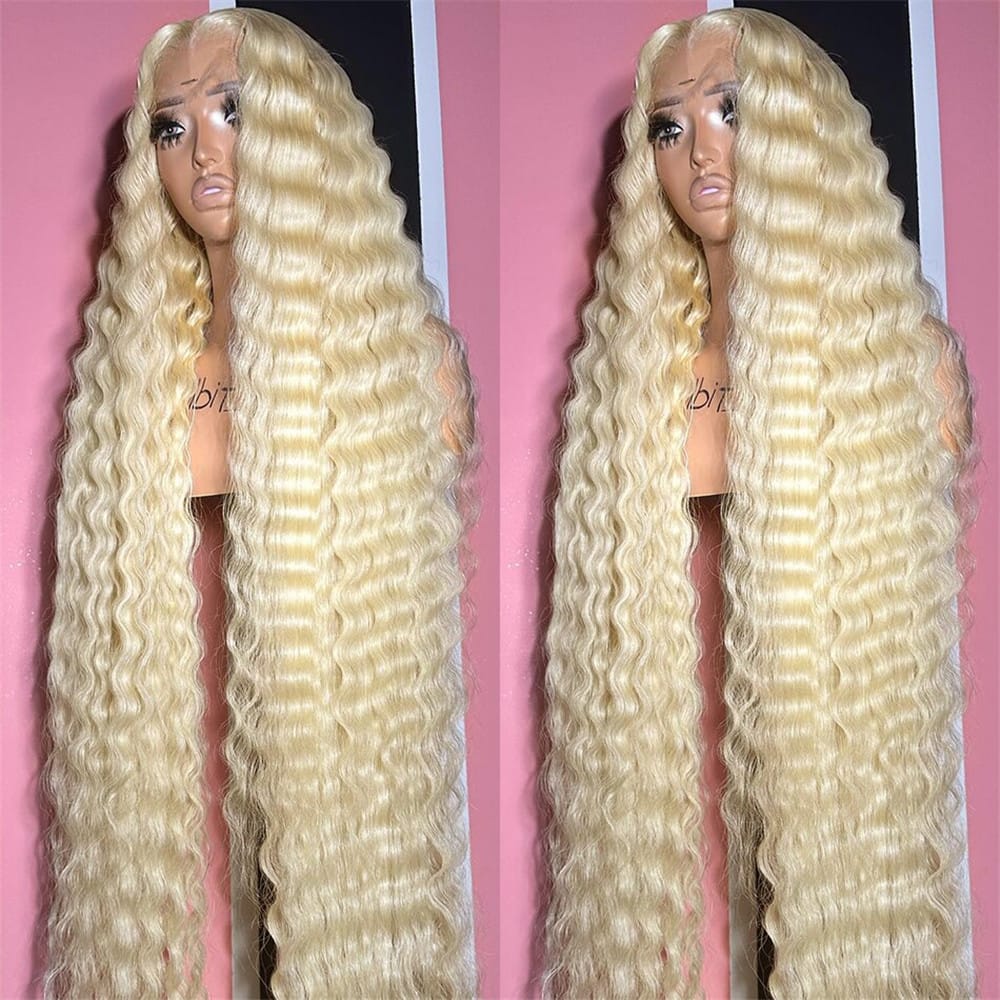 613 Hd Transparent lace human hair wig 13x6 13X4 Curly Lace Front Human Hair Wigs Deep Wave 40 inch Brazilian Frontal Wigs