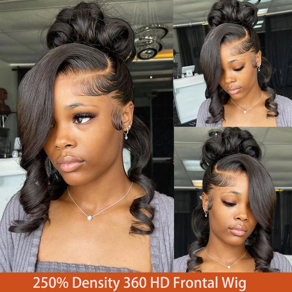 Body Wave Lace Front Wig 30 40 Inch 250% 13x4 13x6 Hd Transparent Lace Frontal Wigs For Women 360 Loose Wave Human Hair Lace Wig