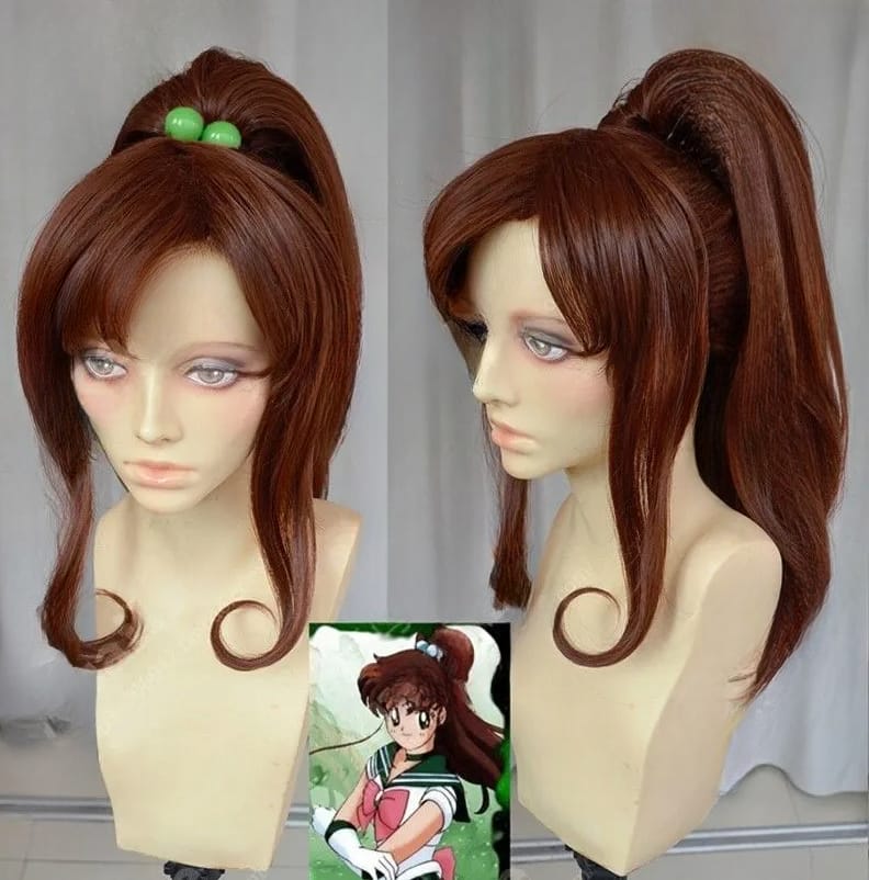 new Rosario + Long Dark Brown Vampire Mizore Shirayuki Cosplay Hair Wigs Wig