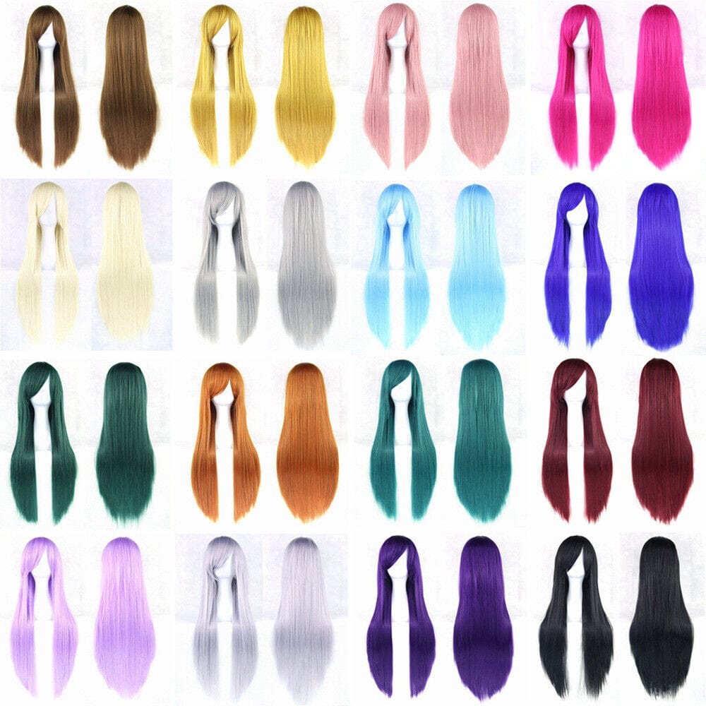 80cm Long Straight Women Cosplay Costume Party Hair Anime Wigs Full Hair Wig new