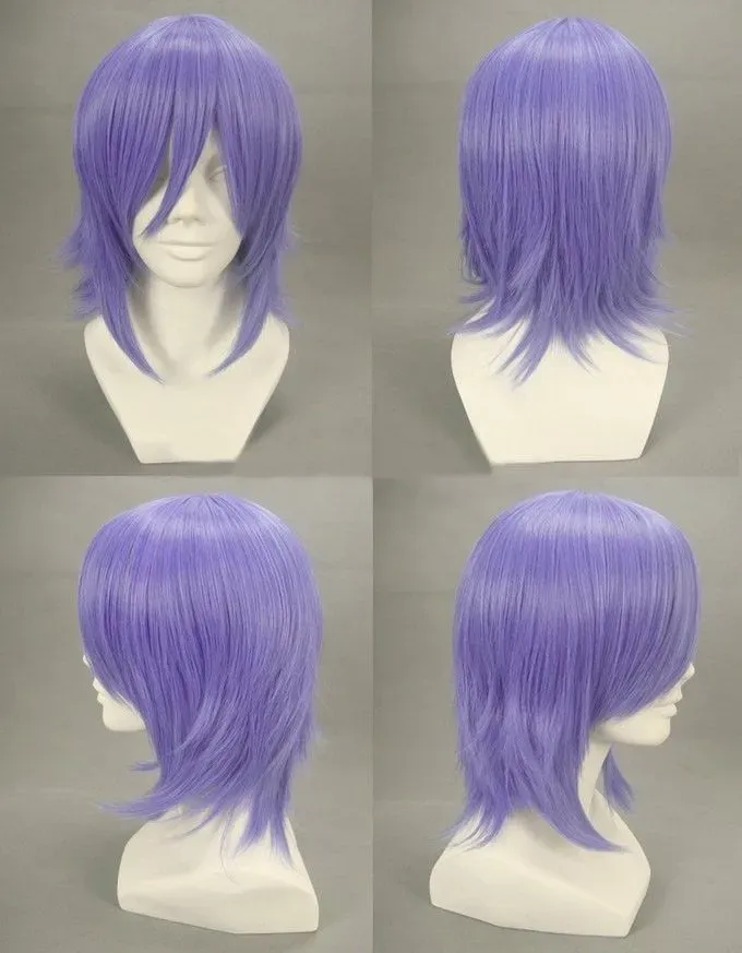 Rosario + Vampire Mizore Shirayuki Cosplay Short Purple Hair Wigs
