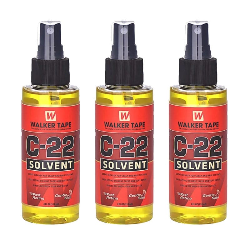 4 FL OZ 118ml Walker Tape C-22 Solvent Remover  Great Cleaner For Scalp And Hair Systems Fast Acting on Most Tapes