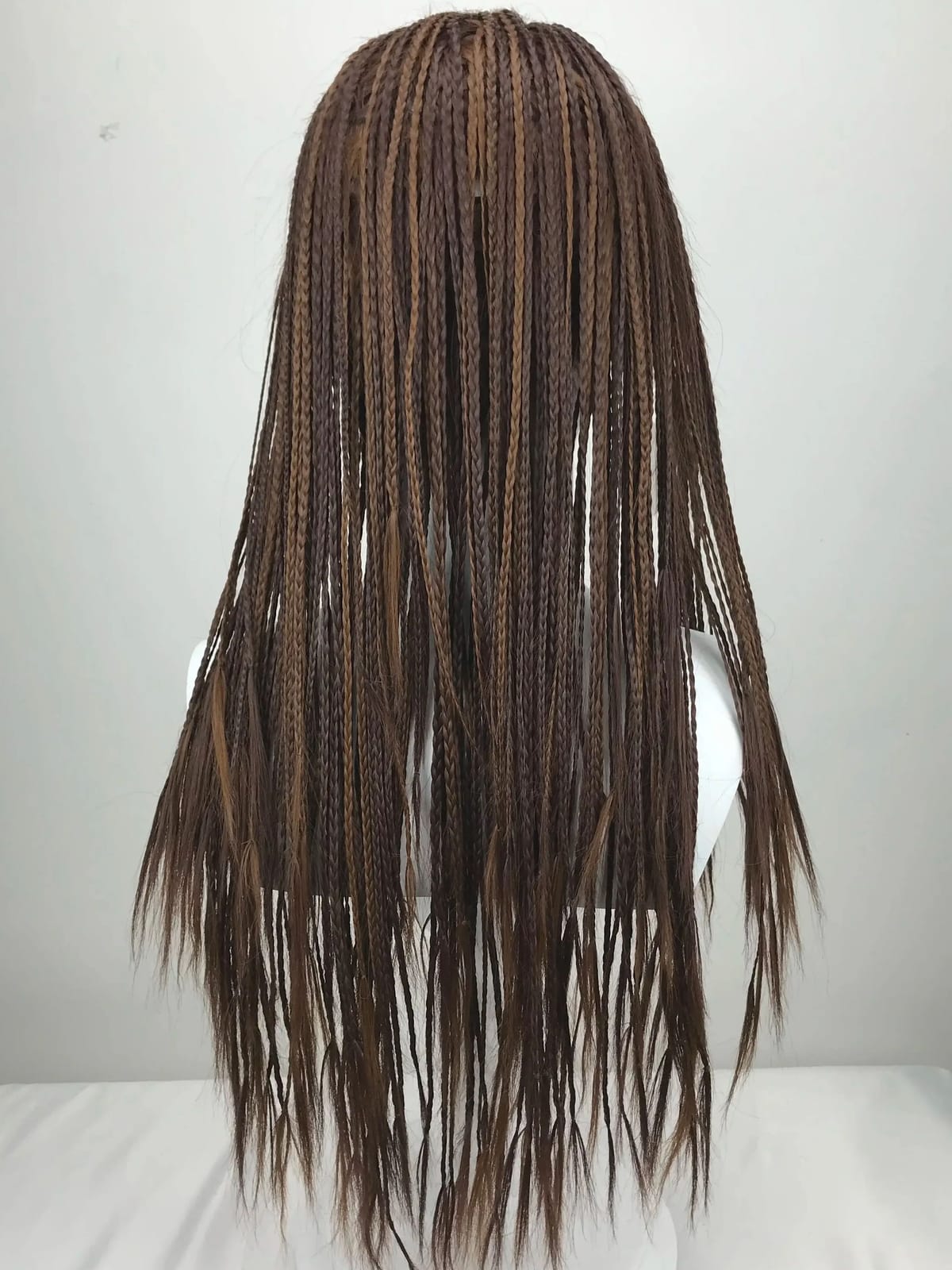 Long Deep Brown Transparent Lace Braided Wig Synthetic Heat Resistant Fiber  Lace Braid African  Hair Braided