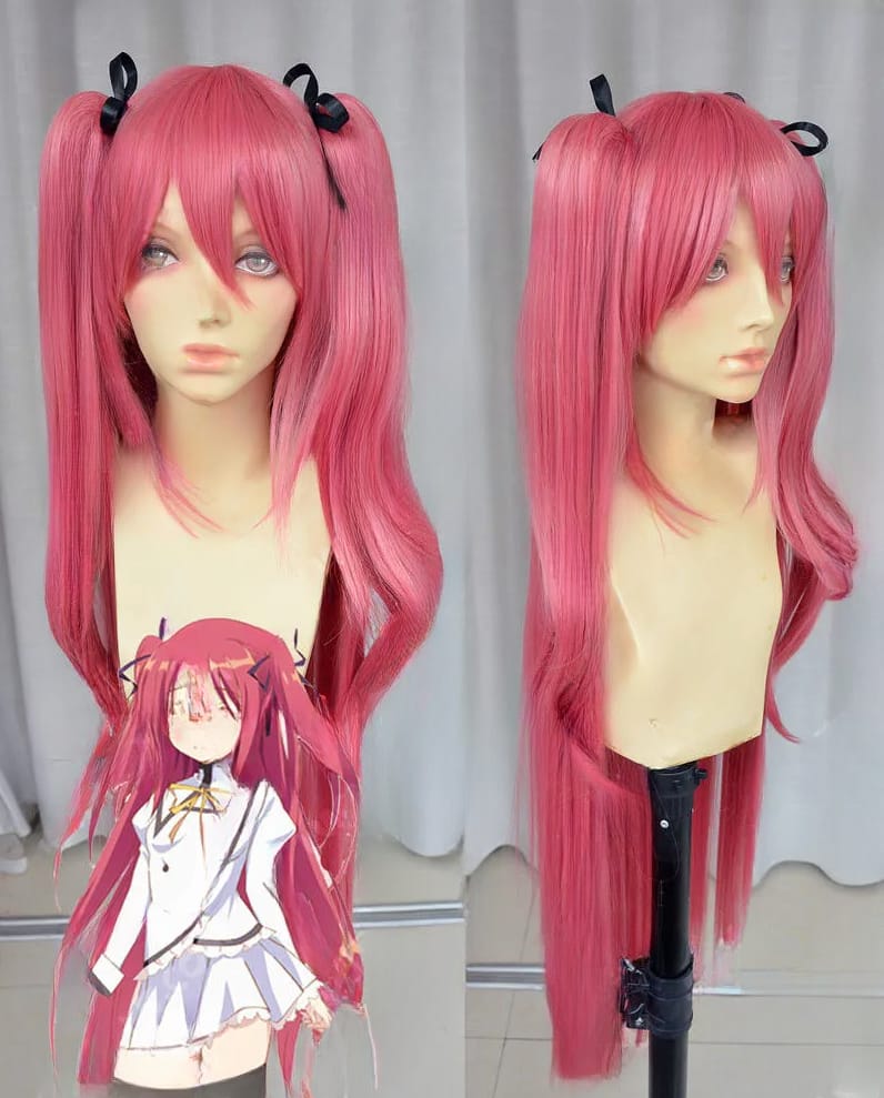 Shinmai Maou no Testament Naruse Mio Straight hair + Tiger Card / Cosplay Wigs