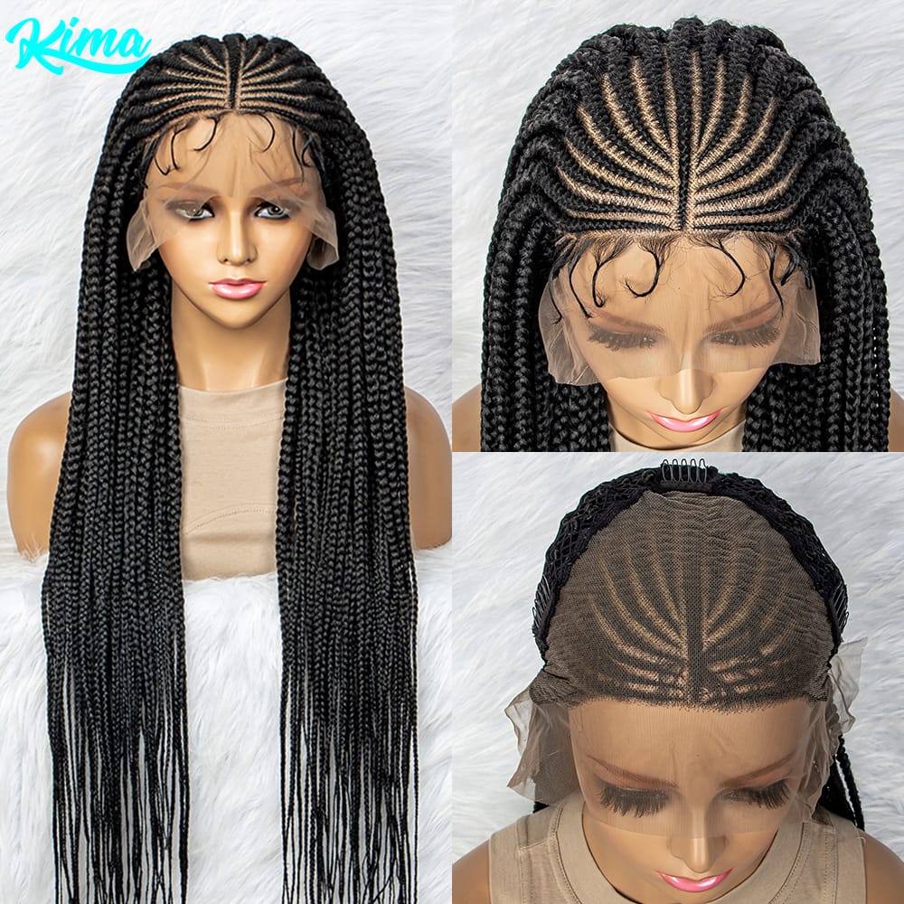 New Arrival Synthetic Lace Front Wigs Braided Wigs 13x6 Lace Front Braids Wig With Baby Hair for Black Women
