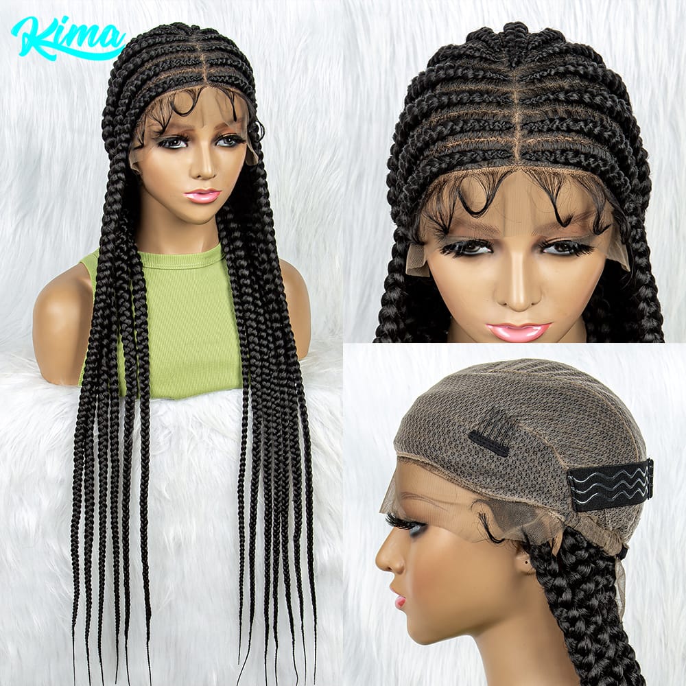 Synthetic Braided Wigs Full Lace Braided Wigs for Black Women Synthetic Lace Front Wigs Braided Wigs With Baby Hair