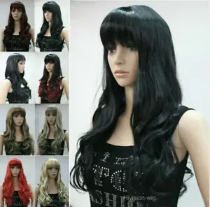 Women Fashion Lady Anime Long Curly Wavy Hair Party Full Wig