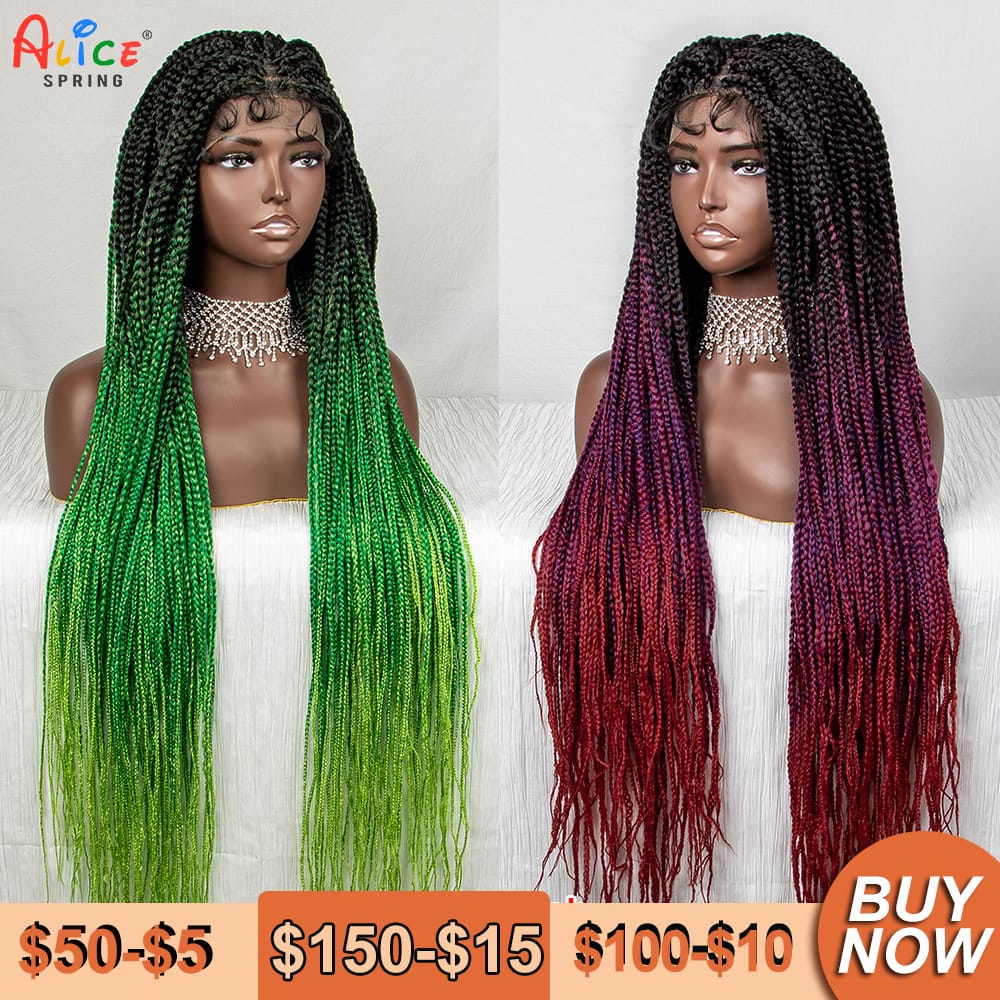 New Arrival Braided Wigs Synthetic Lace Front Wigs with Baby Hair Braid Wigs Afro for Black Women Long Straight Hair Braided Wig