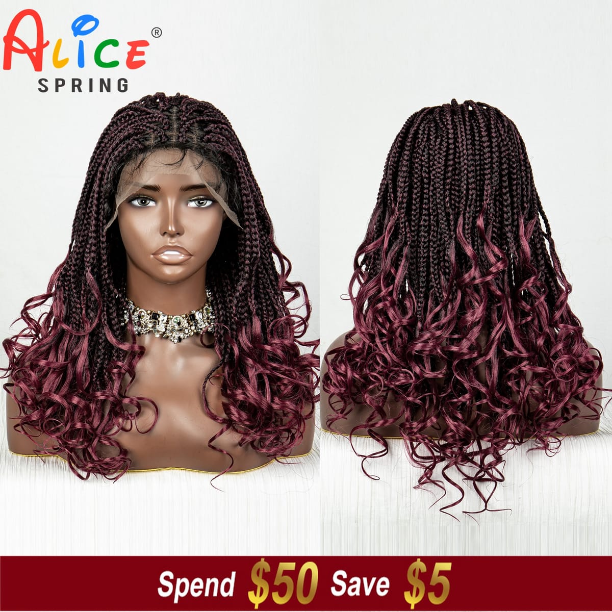 99J Synthetic Lace Front Braided Wig Short Crochet Braiding Hair Square Knotless Box Braids Wig for Black Women Color Wigs