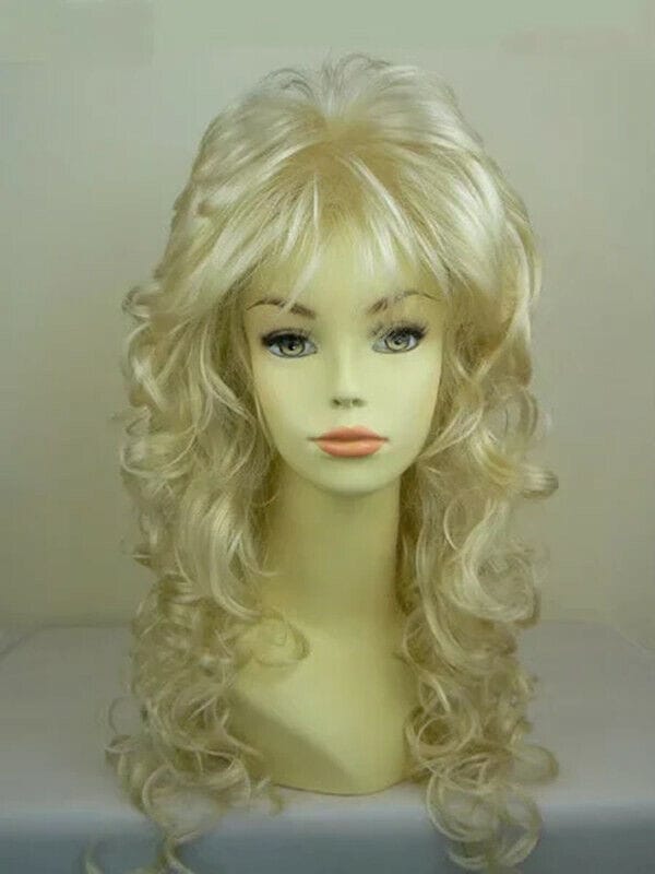 Sexy Women's Long Blonde Wavy Curly Natural Cosplay Hair Wigs