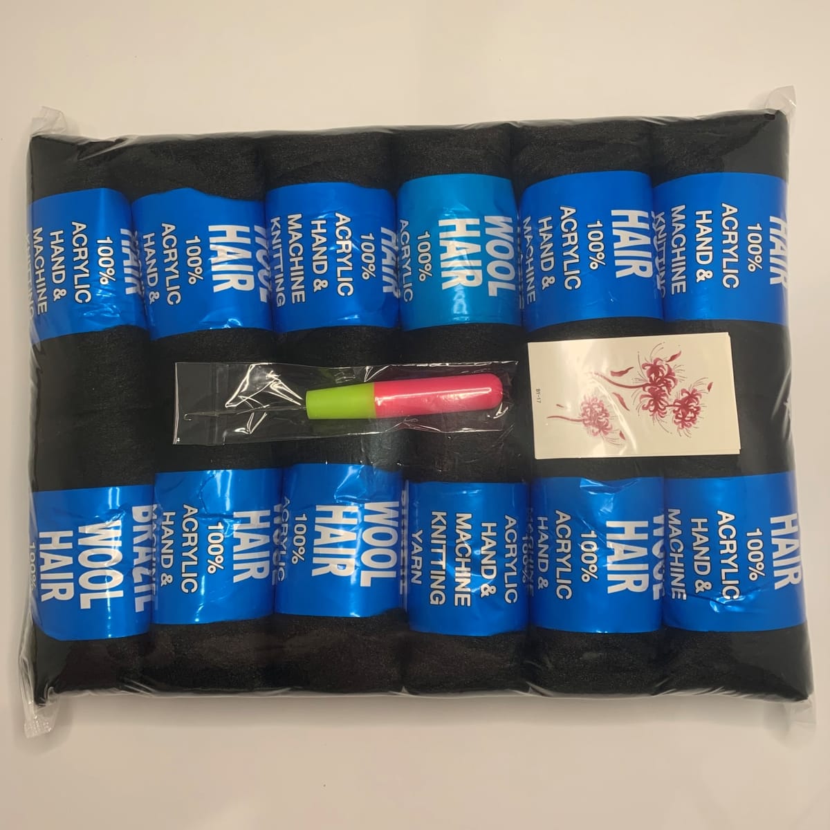 Wholesale Synthetic Brazilian Wool Hair Acrylic Yarn 100% Hand Knitting Wool Braiding Hair for African Crochet Hair Jumbo Braid