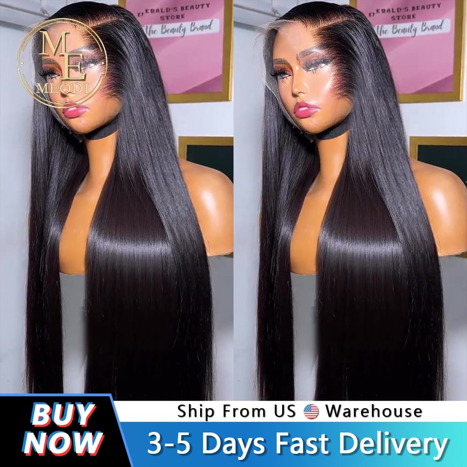13x6 Hd Bone Straight Transparent Human Hair Lace Frontal Wigs 13x4 Lace Front Wig Brazilian 360 Pre Plucked Lace Wigs For Women