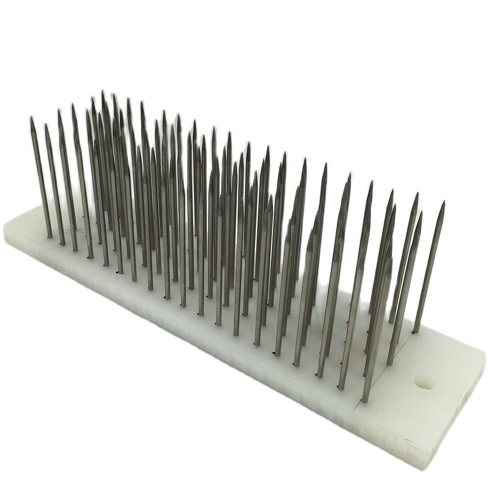 1pc 30cm White Hair hackle with 100 pcs needle for comb machine weft haaknaalden crochet locks braids hook set wigs wig agulha