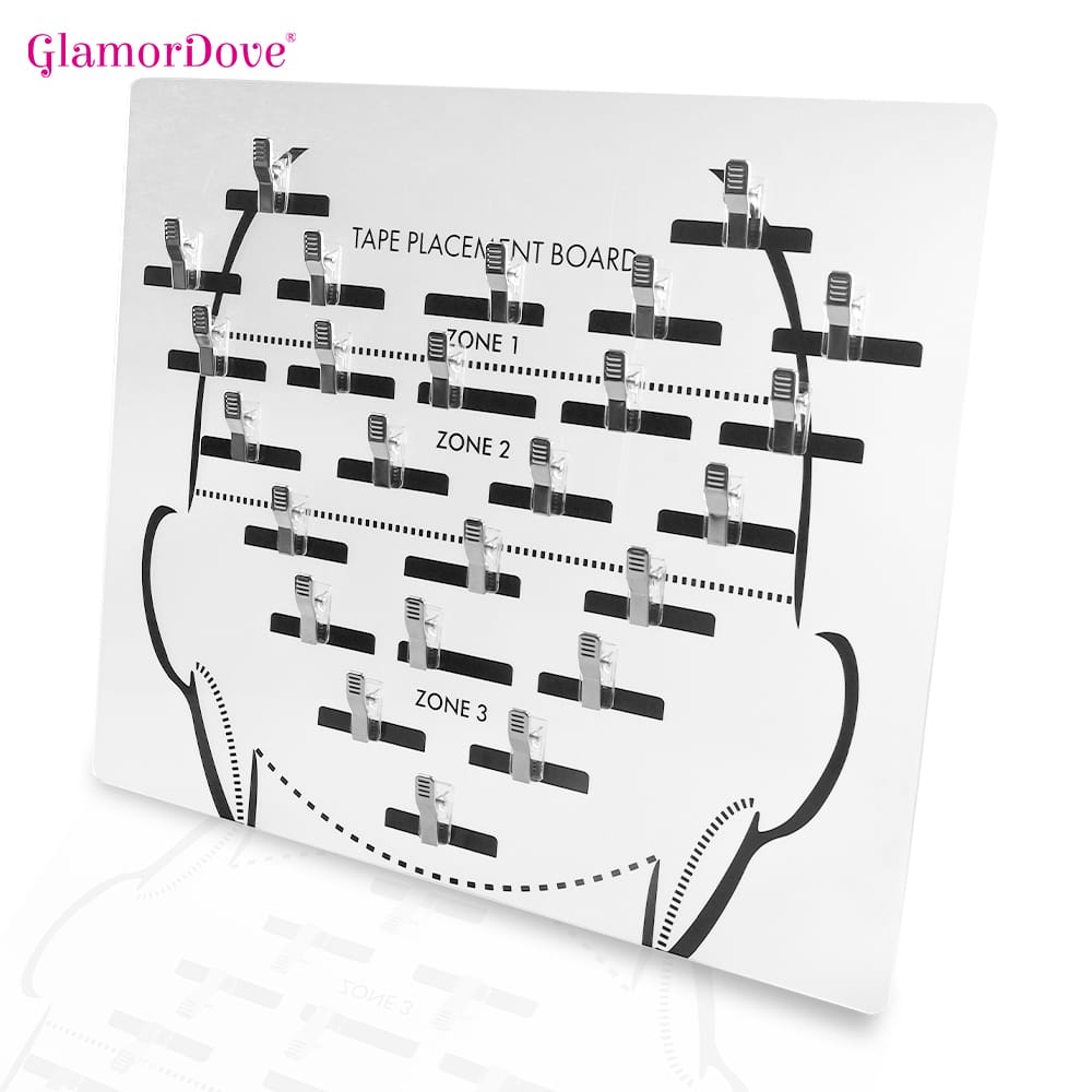 Hair Extensions Holder Tape Placement Board Hair Dye Plate Hair Display Board