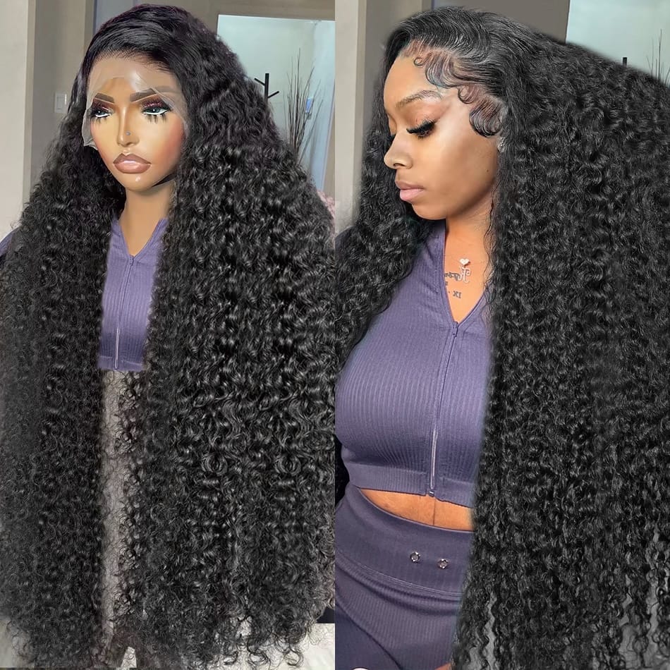 Addictive 250% Brazilian 30 40 Inches Deep Wave 13x4 HD Transparent Human Hair Wig Curly 13x6 Wave Lace Frontal Wigs For Woman
