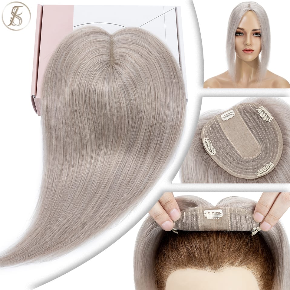10x12cm Hair Toppers European Women Topper Hair Prosthesis Woman Human Hair Natural Hair Wigs Silk Base Clip In Hair Extensions