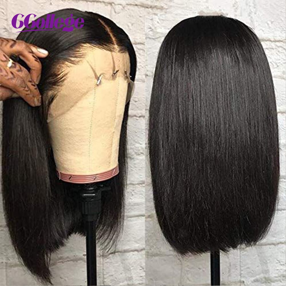 clearance sale Short Straight Bob Wigs Human Hair Pre Plucked Transparent 13x4 Lace Front Wigs For Women 4x4 T Part Lace Bob Wig