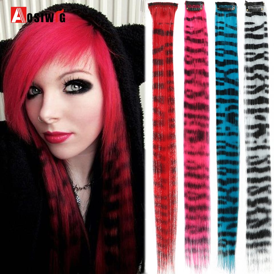 Synthetic 18" Feathers Hair Clip in One Piece Hair Extension DIY Colorful Hairpiece For Fashion Beautiful Girls