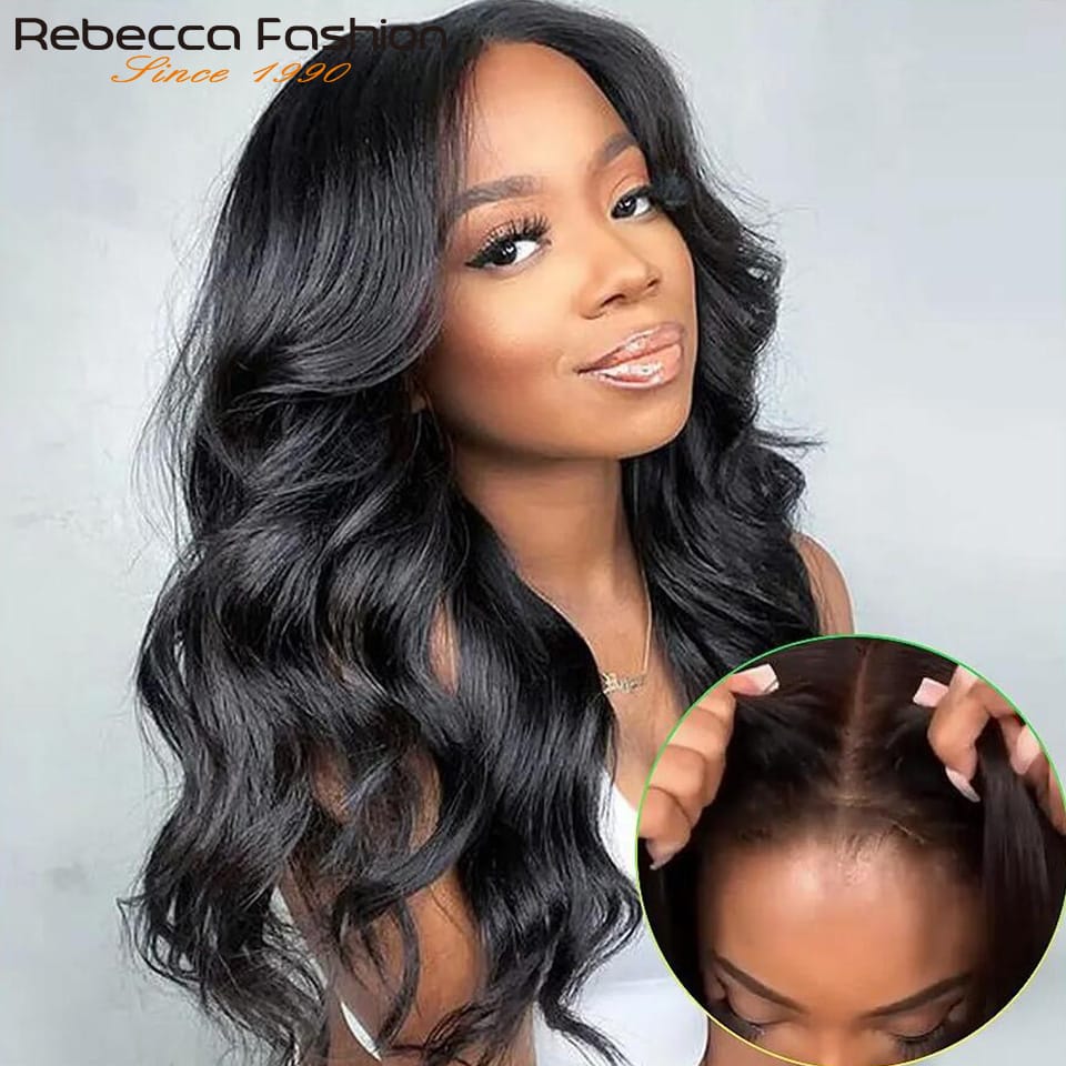 14-28" 180D Body Wave Human Hair Wigs Pre Plucked Brazilian Lace Wigs Body Wave Lace Front Wigs Transparent Lace For Black Women