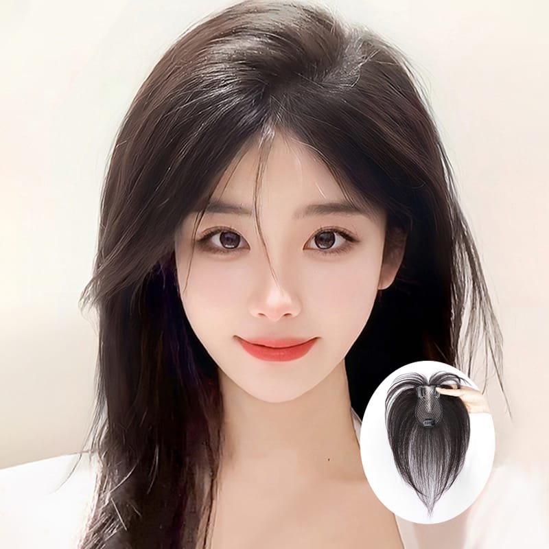 Wig For Women head Replacement high Cranial Crown Increased Hair Volume Covering White Hair Fluffy Full Human Hair