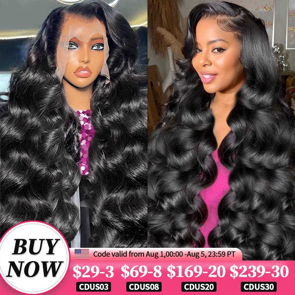 HD Transparent Body Wave Lace Front Wig Brazilian13x4 13x6 Lace Front Human Hair Wigs Pre Plucked For Women 5x5 Closure Wig