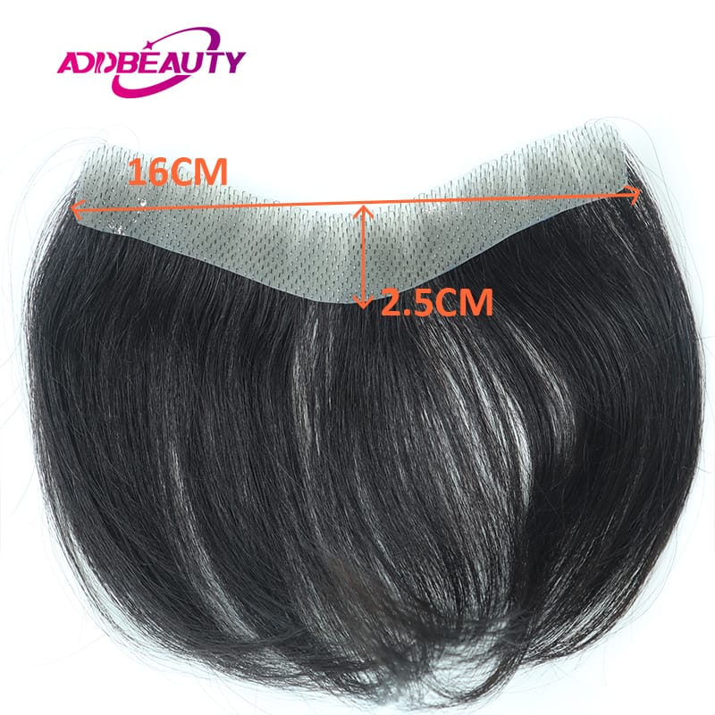 Vstyle Front Human Hair Wigs for Men Straight Indian Remy Hair Replacement Units Thin Skin Men Toupee Full PU 0.12cm Hairpiece