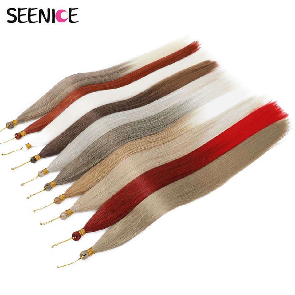 Ariel Straight Pony Hair 30" Bundles Crochet Braids Synthetic Ariel Straight Braiding Hair Ombre Blonde Crochet Hair Extensions