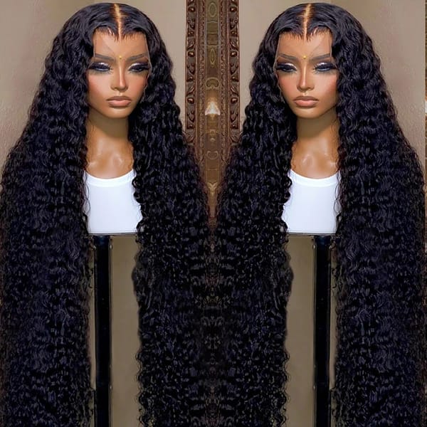 36 Inch Curly Lace Front Human Hair Wigs For Black Women Pre Plucked Brazilian Hair 13x4 Deep Wave Frontal Wig 13x6 Hd Lace Wig