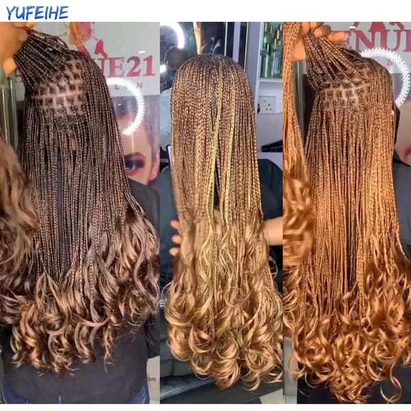 Spiral Curls Braiding Hair 24Inch Synthetic French Curls Ombre Crochet Hair Extensions For Black Women Blonde Loose Wave Hair