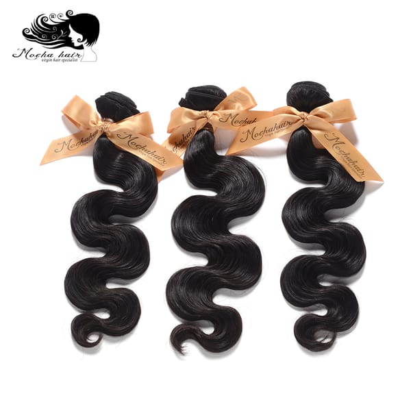 MOCHA Hair10A  Brazilian Virgin Hair Body Wave 3 Bundles10"-24"100% Unprocessed Human Hair Extension Natural Color Free Shipping