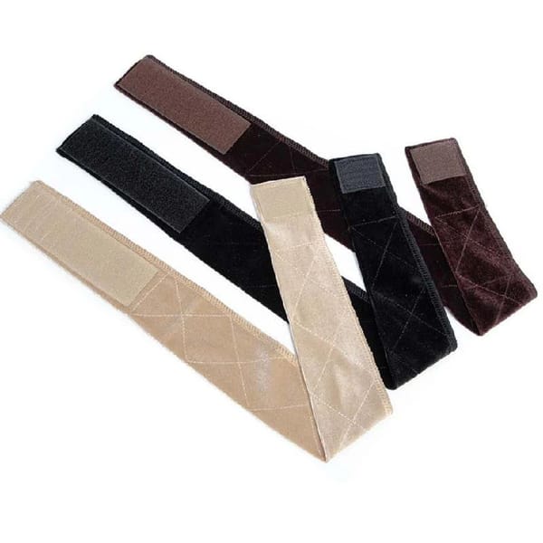 Velvet Wig Grip Band No Slip Elastic Headband for Wigs Lace Frontal Adjustable Hair Band For Edges Beige Brown Black