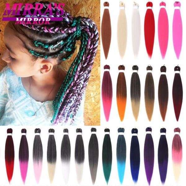 26 Inch Synthetic Jumbo Braid Yaki Straight Hair Extension For Girls Pink Blonde Twist Braids Bulk Hair Extensions Wholesale