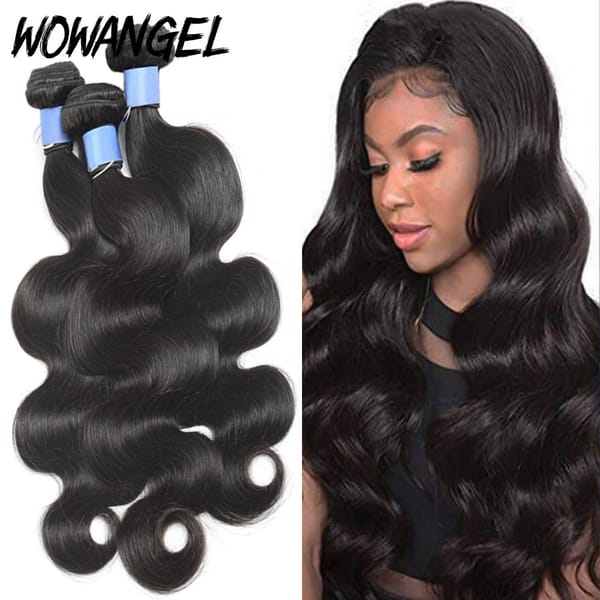 3/4 pieces 28 30 Inch Bundles Virgin Remy Brazilian Hair Body Wave Human Hair Natural Color 100% Silky Hair Wig Extensions