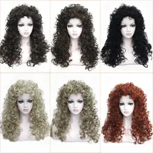 Women Wig Spiral Curls Fluffy Half Full Wig Natural Hair Ladies Wig 9 Color