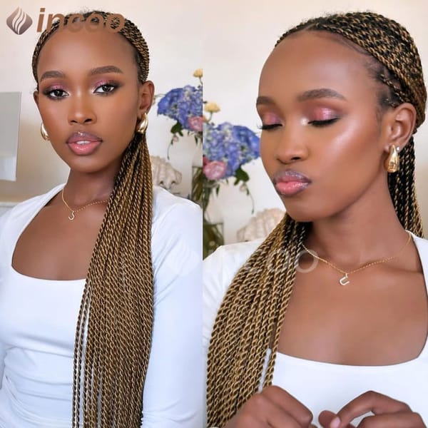 New Arrival 36" Synthetic Knotless Box Braided Wigs Senegalese Twist Full Lace Front Wig With Baby Hair For Afro American Women