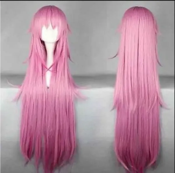 Lolita 100cm Long Light Pink Straight Cosplay Anime Hair wig