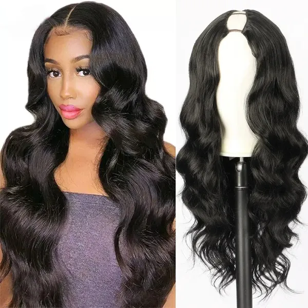 5Color 26" Women Long Curly Wavy U-V shaped Synthetic Hairpiece Clip in Hair
